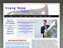 Tablet Screenshot of craigknoxtuba.com